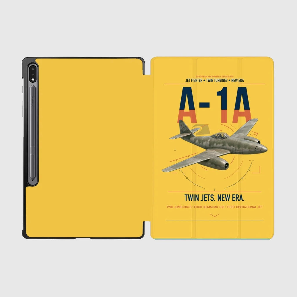 Messerschmitt Me 262A-1a design on yellow samsung tablet tablet case