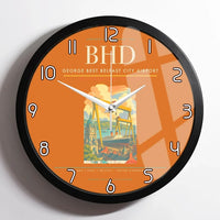 Thumbnail for George Best Belfast City Airport BHD Wall-Clock Framed - Orange