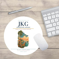 Thumbnail for Jönköping Airport (JKG) design on white round mouse pad