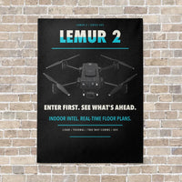 Thumbnail for BRINC LEMUR 2 vertical canvas print - no frame - black background