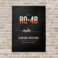 Thumbnail for RQ-4B Global Hawk vertical canvas print - no frame - black background