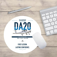 Thumbnail for Diamond DA20 design on white round mouse pad