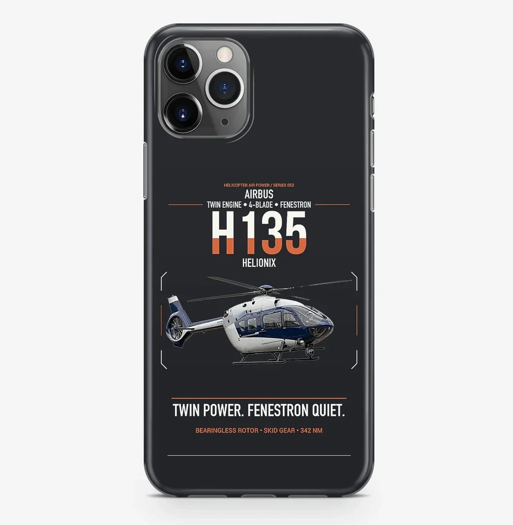 Airbus H135 design on black magsafe iphone case, for iPhone Pro Max