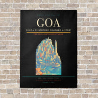 Thumbnail for Genoa Cristoforo Colombo Airport GOA vertical canvas print - no frame - black background
