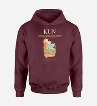 Thumbnail for Kaunas International Airport (KUN) design on dark red hoodie single-side print