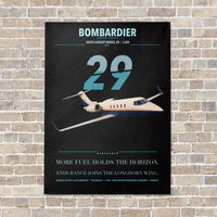 Thumbnail for Bombardier Learjet 29 vertical canvas print - no frame - black background
