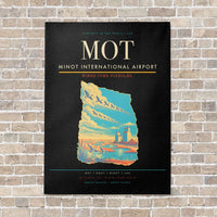 Thumbnail for Minot International Airport MOT vertical canvas print - no frame - black background