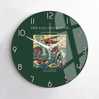 Thumbnail for VINTAGE G4042 - The Volcano Watch - Designed Wall Clocks design on darkgreen no-frame
