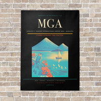 Thumbnail for Augusto C. Sandino International Airport MGA — Managua vertical canvas print - no frame - black background
