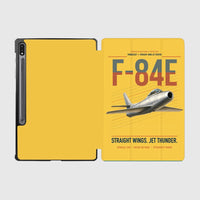 Thumbnail for F-84E Thunderjet design on yellow samsung tablet tablet case