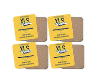 Thumbnail for Cessna Citation XLS design on yellow 4 pieces set coaster