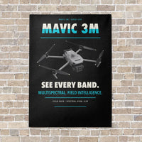 Thumbnail for DJI Mavic 3 Multispectral vertical canvas print - no frame - black background