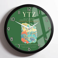 Thumbnail for Billy Bishop Toronto City Airport YTZ Wall-Clock Framed - Green