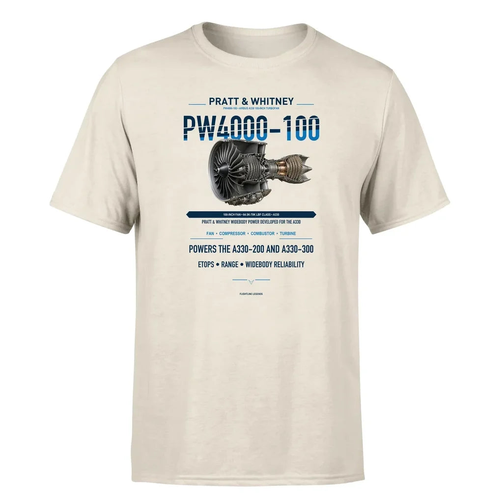 PW4000-100 design on beige single side