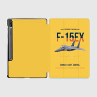 Thumbnail for F-15EX Eagle II Connect Carry Control design on yellow samsung tablet tablet case