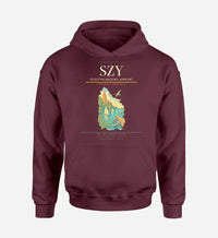 Thumbnail for Olsztyn-Mazury Airport (SZY) design on dark red hoodie single-side print