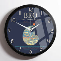Thumbnail for Brno - Turany Airport BRQ Wall-Clock Framed - Navy Blue