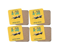 Thumbnail for A-3B Skywarrior design on yellow 4 pieces set coaster