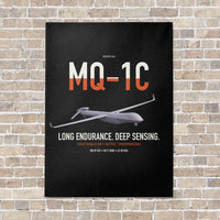 Thumbnail for MQ-1C Gray Eagle ER vertical canvas print - no frame - black background