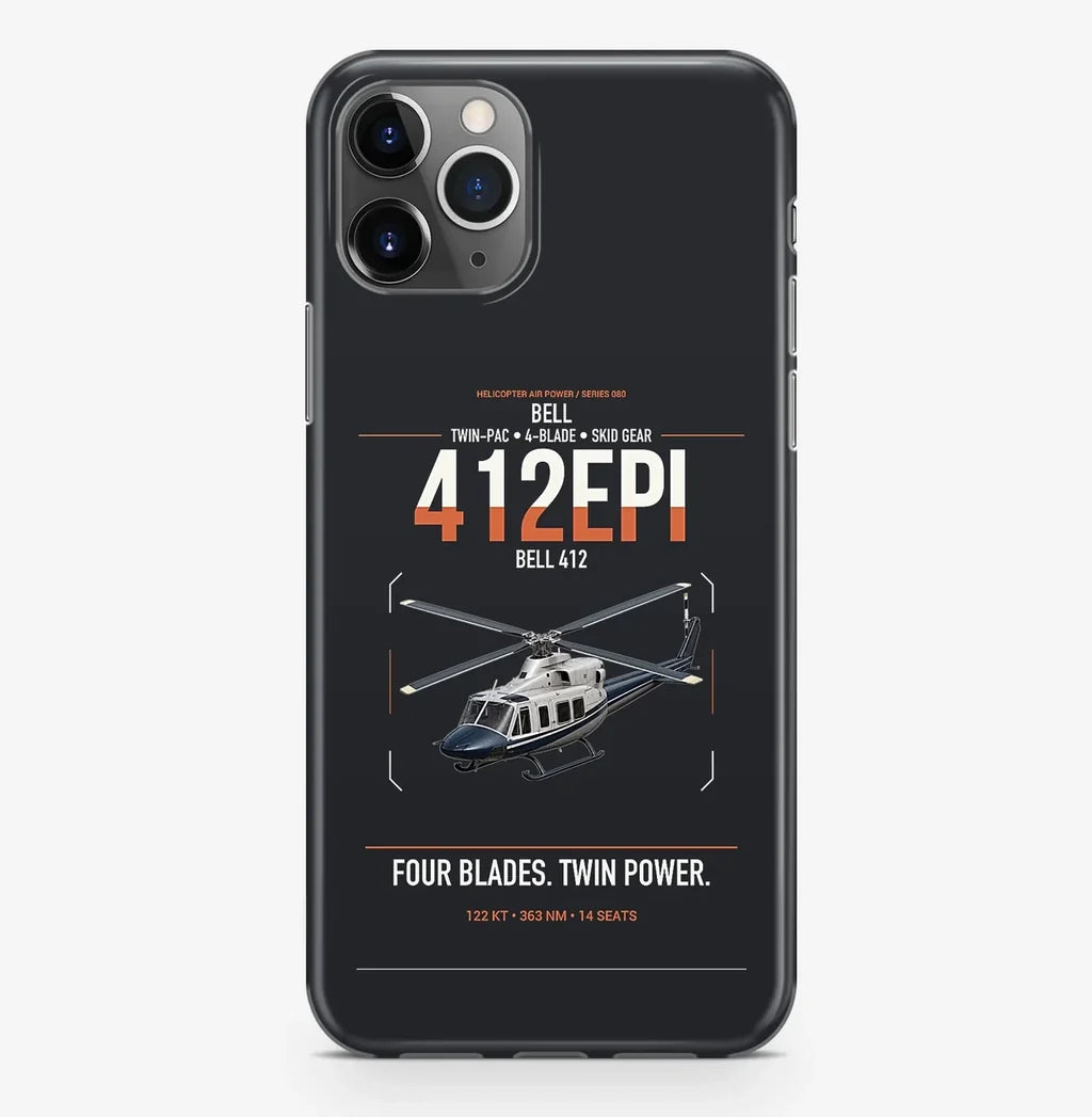 Bell 412EPI design on black magsafe iphone case, for iPhone Pro Max