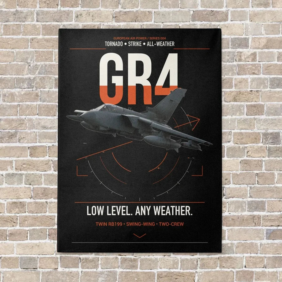 Panavia Tornado GR4 vertical canvas print - no frame - black background