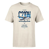 Thumbnail for Cessna T210N Centurion design on beige t-shirt, single-side print