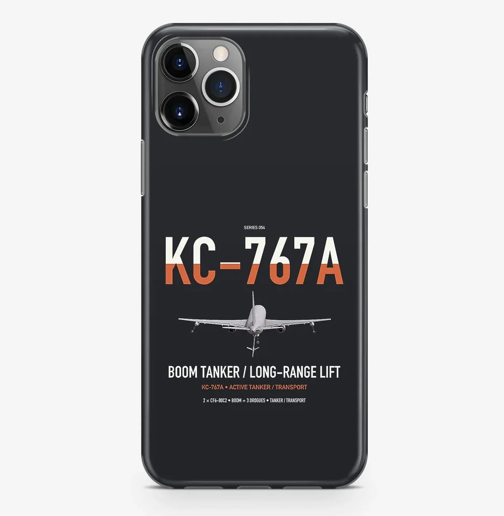 Boeing KC-767A design on black magsafe iphone case, for iPhone Pro Max