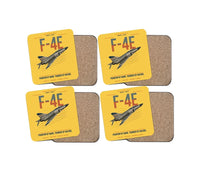Thumbnail for F-4E Phantom II design on yellow 4 pieces set coaster