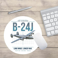 Thumbnail for B-24J Liberator design on white round mouse pad