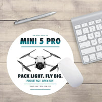 Thumbnail for DJI Mini 5 Pro design on white round mouse pad