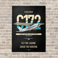 Thumbnail for Cessna 172 Skyhawk vertical canvas print - no frame - black background