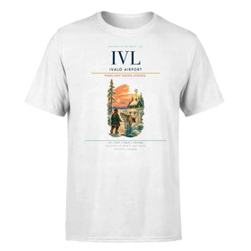 Single-Side Printing — Ivalo Airport (IVL) Double-Side T-Shirt