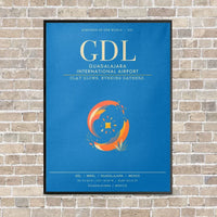 Thumbnail for Guadalajara International Airport GDL - Canvas Framed - Turquoise