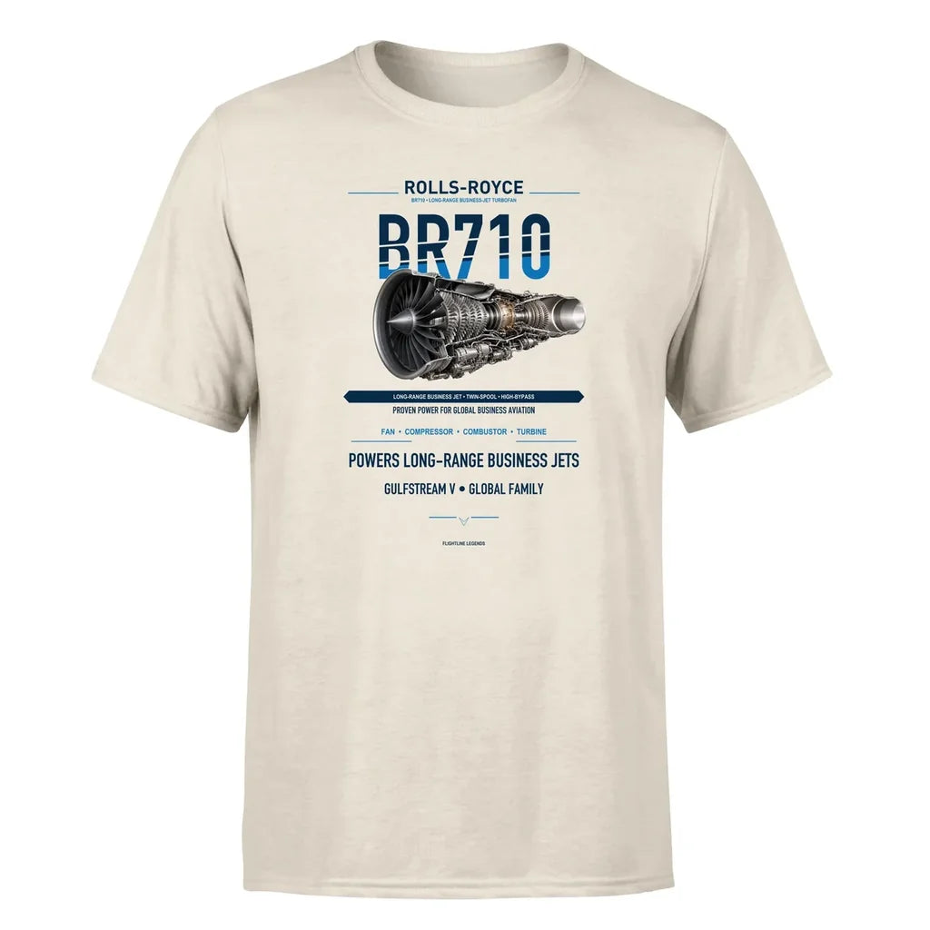 BR710 design on beige single side