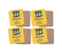 Thumbnail for Boeing 777-200LR design on yellow 4 pieces set coaster