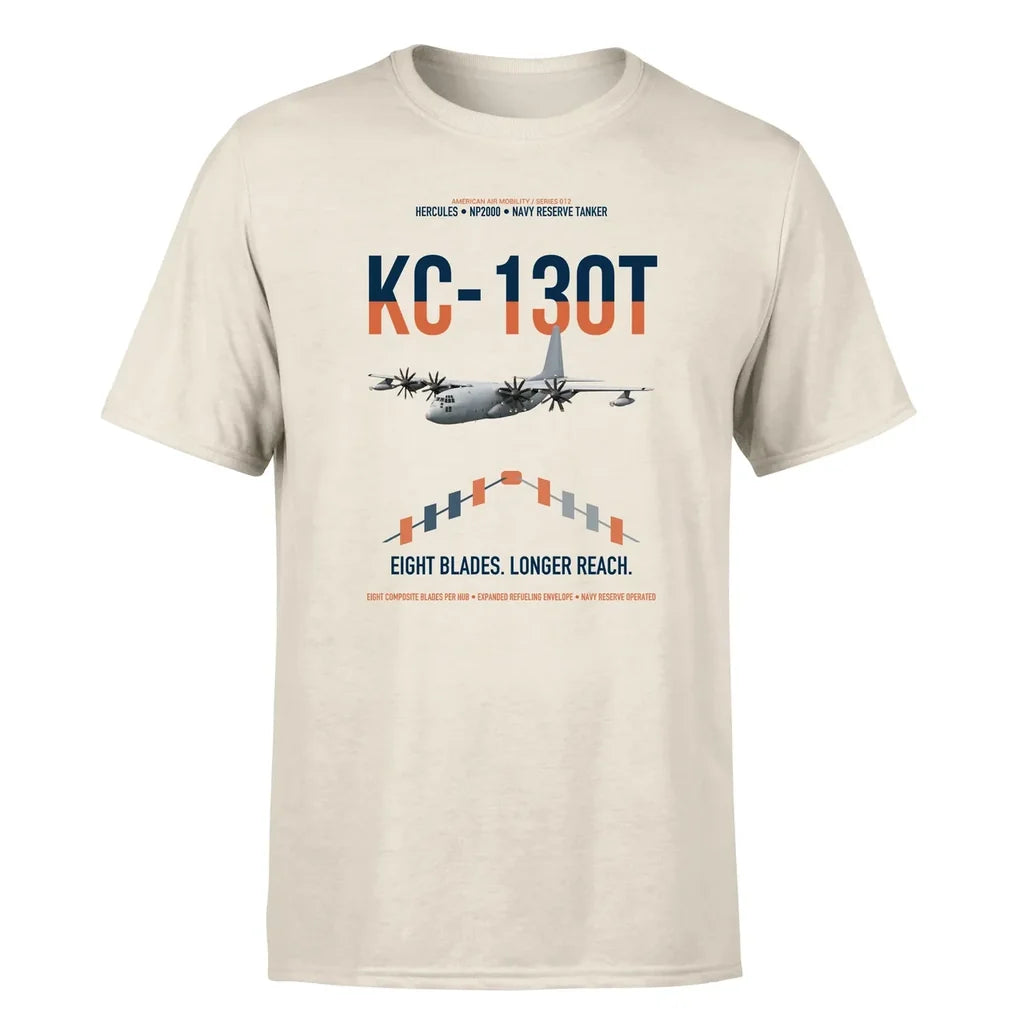 KC-130T NP2000 design on beige double-side t-shirt, single-side print