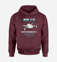 Thumbnail for DJI Mini 2 SE design on dark red hoodie single side