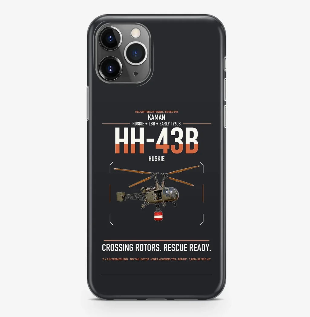 Kaman HH-43B Huskie design on black magsafe iphone case, for iPhone Pro Max