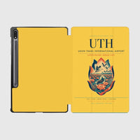 Thumbnail for Udon Thani International Airport (UTH) design on yellow samsung tablet tablet case