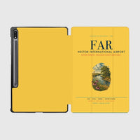 Thumbnail for Hector International Airport (FAR) design on yellow samsung tablet tablet case