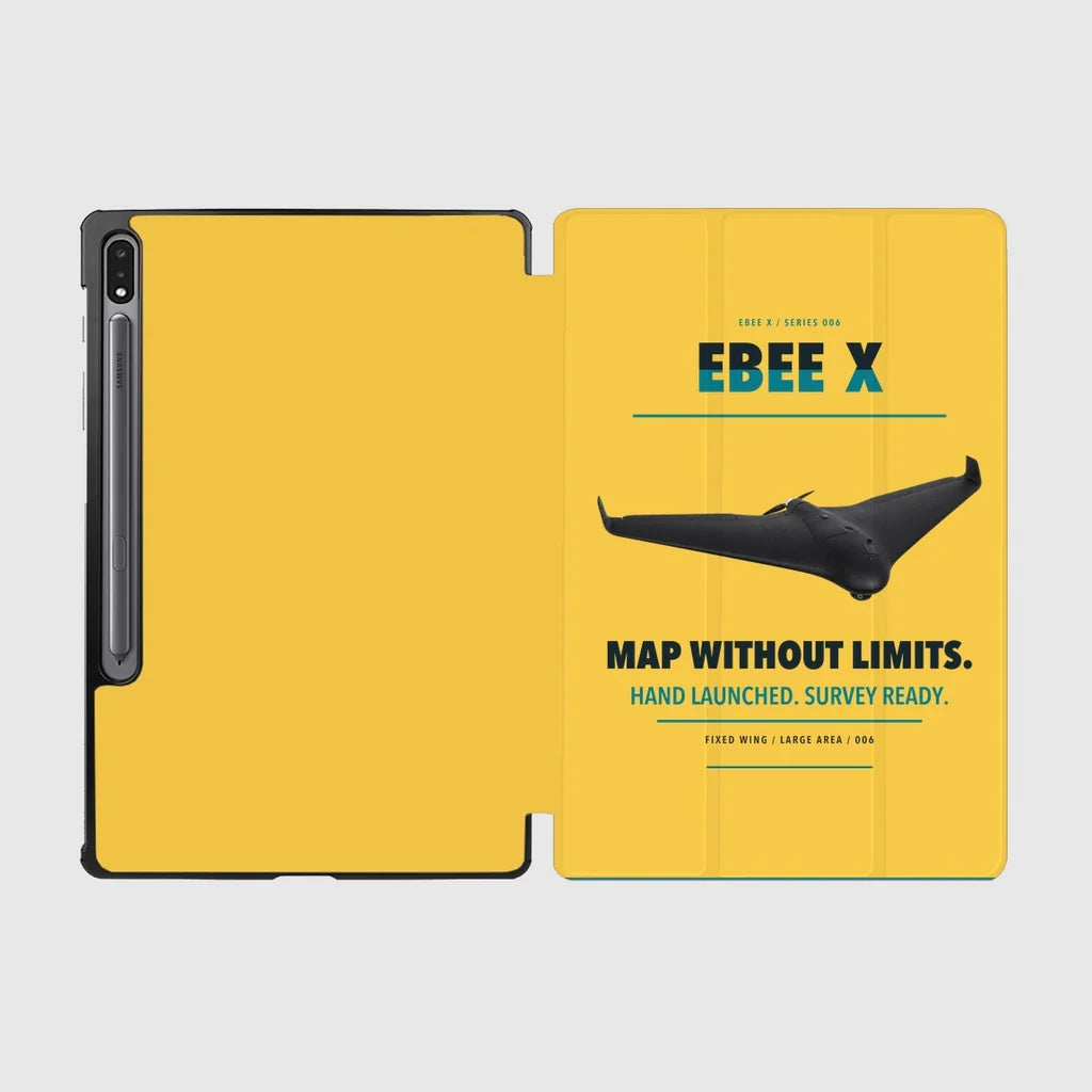 AgEagle eBee X design on yellow samsung tablet tablet case