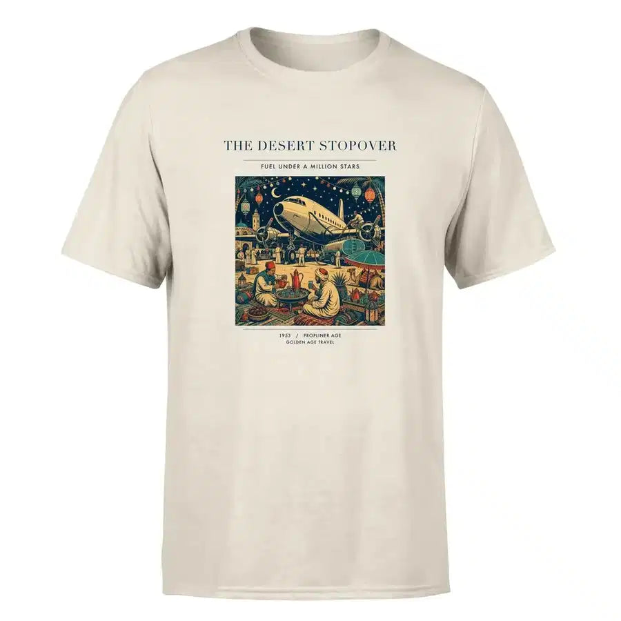 VINTAGE G4090 - The Desert Stopover - Premium T-Shirt design on beige premium t shirt