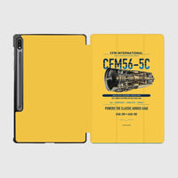 Thumbnail for CFM56-5C design on yellow samsung tablet tablet case