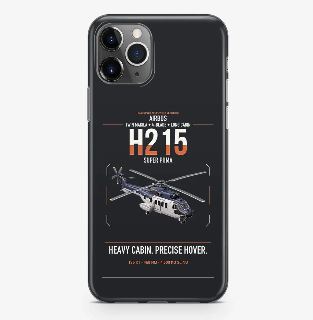 Airbus H215 design on black magsafe iphone case, for iPhone Pro Max