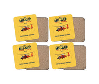 Thumbnail for Airbus MH-65E Dolphin design on yellow 4 pieces set coaster