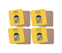 Thumbnail for Fes (FEZ) design on yellow 4 pieces set coaster