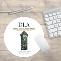Thumbnail for Douala International Airport (DLA) design on white round mouse pad
