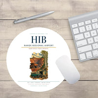 Thumbnail for Range Regional Airport (HIB) design on white round mouse pad