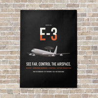 Thumbnail for E-3 Sentry AWACS vertical canvas print - no frame - black background