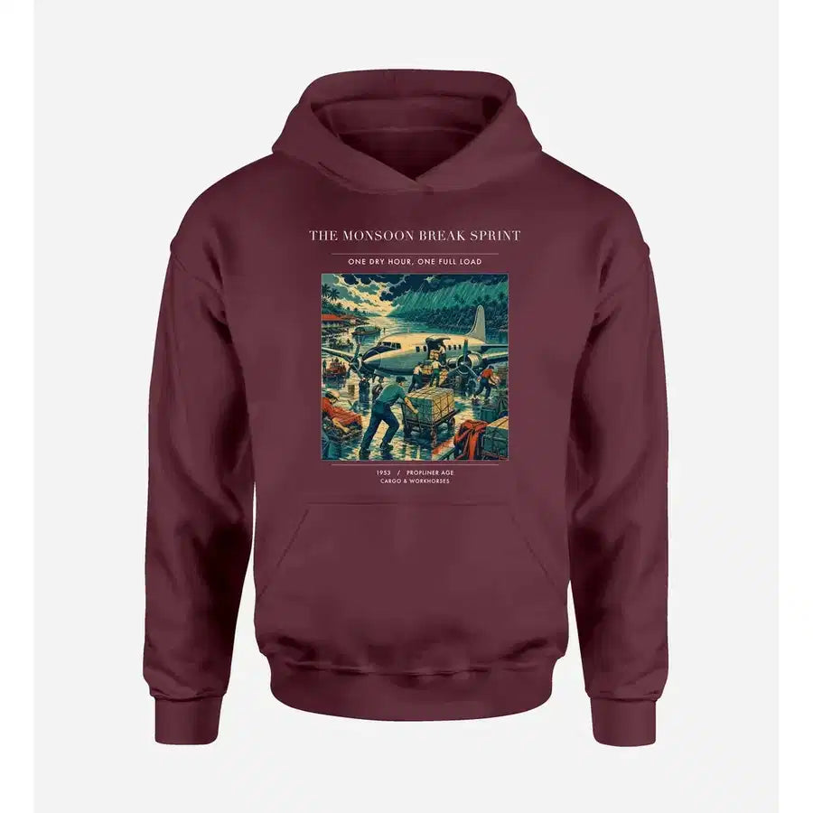 VINTAGE G4495 - The Monsoon Break Sprint - Premium Hoodie design on darkred premium